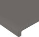 vidaXL Zaglowek do lozka z LED szary 183x16x118/128 cm sztuczna skora