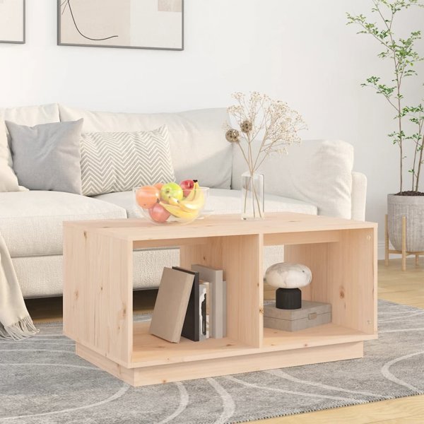 vidaXL Stolik kawowy, 80x50x40 cm, lite drewno sosnowe