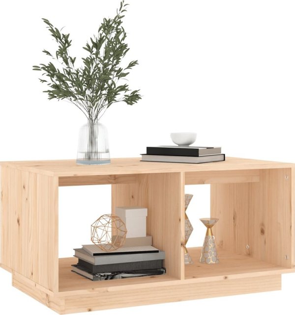 vidaXL Stolik kawowy, 80x50x40 cm, lite drewno sosnowe