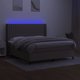 vidaXL Λουτζκο κοντινενταλ με στρωμα, taupe, 160x200 cm, υφασμα