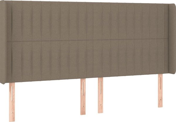 vidaXL Λουτζκο κοντινενταλ με στρωμα, taupe, 160x200 cm, υφασμα