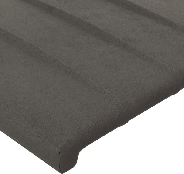 vidaXL Προσκέφαλα για κρεβάτι, 2 τεμάχια, σκούρο γκρι, 90x5x78/88 cm, βελούδο