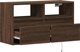 vidaXL Επιτοίχια Ντουλάπα TV με LED, Καφετί Δρυς, 80x31x45 εκ.
