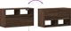 vidaXL Επιτοίχια Ντουλάπα TV με LED, Καφετί Δρυς, 80x31x45 εκ.