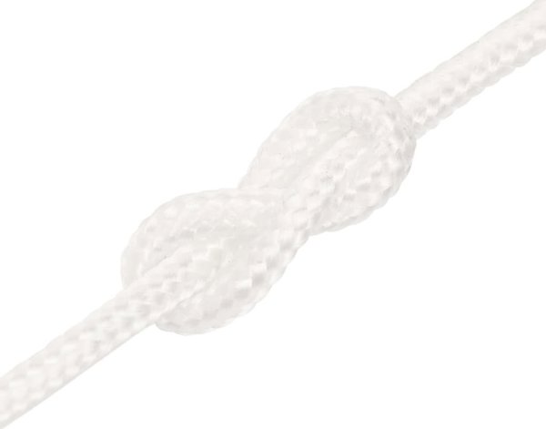 vidaXL Ναυτική γραμμή λευκή μονόχρωμη, 3 mm, 500 m, πολυπροπυλένιο