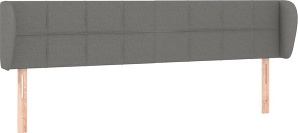 vidaXL Zaglowek uszak ciemnoszary 163x23x78/88 cm tkanina