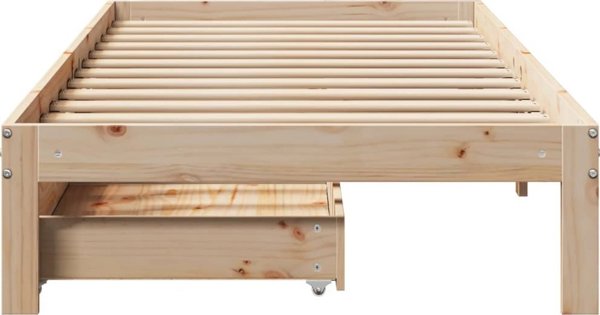 vidaXL Rama lozka z szufladami 90x190 cm lite drewno sosnowe