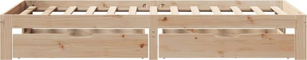 vidaXL Rama lozka z szufladami 90x190 cm lite drewno sosnowe