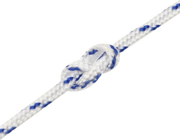vidaXL Ναυτική τσαμπίδα, λευκή, 2 mm, 100 m, πολυπροπυλένιο