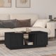 vidaXL vidaXL Stolik kawowy, czarny, 110x50x40 cm, lite drewno sosnowe
