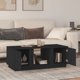 vidaXL vidaXL Stolik kawowy, czarny, 110x50x40 cm, lite drewno sosnowe