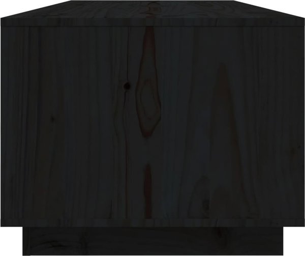 vidaXL vidaXL Stolik kawowy, czarny, 110x50x40 cm, lite drewno sosnowe