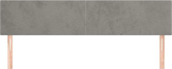 vidaXL Σετ 2 ζαγλόβκων κρεβατιού, jasnoszary, 80x5x78/88 cm, βελούδο