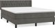 vidaXL Κοντινεντάλ κρεβάτι με στρώμα 140x190cm σκούρο γκρι βελούδο