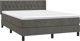 vidaXL Κοντινεντάλ κρεβάτι με στρώμα 140x190cm σκούρο γκρι βελούδο