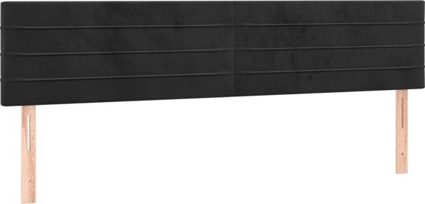 vidaXL Κρεβάτι continental με στρώμα, μαύρο, 180x200 cm, βελούδο