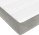 vidaXL Κρεβάτι κοντινεντάλε με στρώμα, ανοιχτό γκρι, 180x200 cm, βελούδο