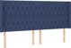 vidaXL Κεφαλάρι Κρεβατιού με LED, Μπλε, 183x16x118/128 cm, Υφασμάτινο