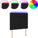 Κεφαλάρι κρεβατιού με LED vidaXL, μαύρο, 80x5x118/128 cm, υφασμάτινο