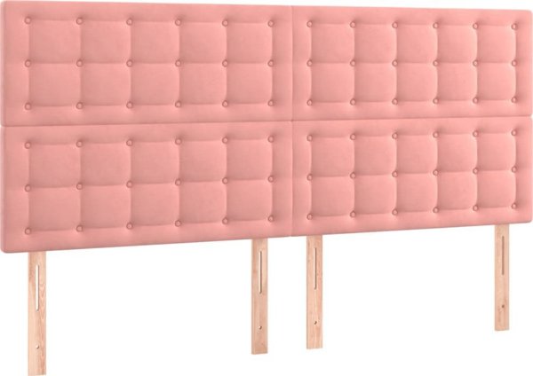 vidaXL Σετ 4 ζεγλωμέρι τριανταφυλλί, 90x5x78/88 cm, βελούδο