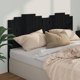vidaXL Wezglowie lozka, czarne, 206x4x110 cm, lite drewno sosnowe