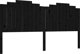 vidaXL Wezglowie lozka, czarne, 206x4x110 cm, lite drewno sosnowe