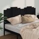 vidaXL Wezglowie lozka, czarne, 206x4x110 cm, lite drewno sosnowe