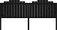 vidaXL Wezglowie lozka, czarne, 206x4x110 cm, lite drewno sosnowe