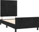 vidaXL Ράμα κρεβατιού με κεφαλάρι uszak μαύρο 90x190 cm βελούδο