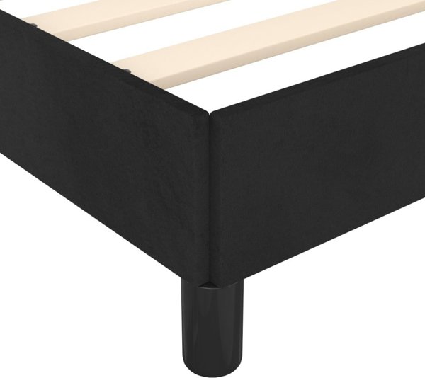 vidaXL Ράμα κρεβατιού με κεφαλάρι uszak μαύρο 90x190 cm βελούδο