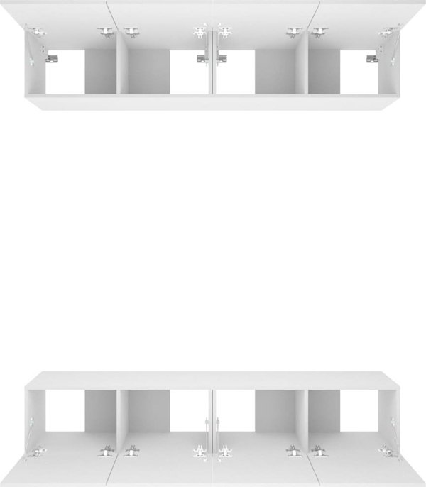 vidaXL Τηλεοπτικές ντουλάπες, 4 τεμ., λευκές, 80x30x30 εκ.