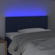 vidaXL Zaglowek do lozka z LED, ble, 80x5x78/88 cm, tkanina