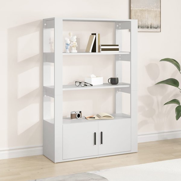 vidaXL Szafka Λευκή 80x30x119,5 cm από Ξύλινο Υλικό