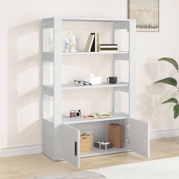 vidaXL Szafka Λευκή 80x30x119,5 cm από Ξύλινο Υλικό