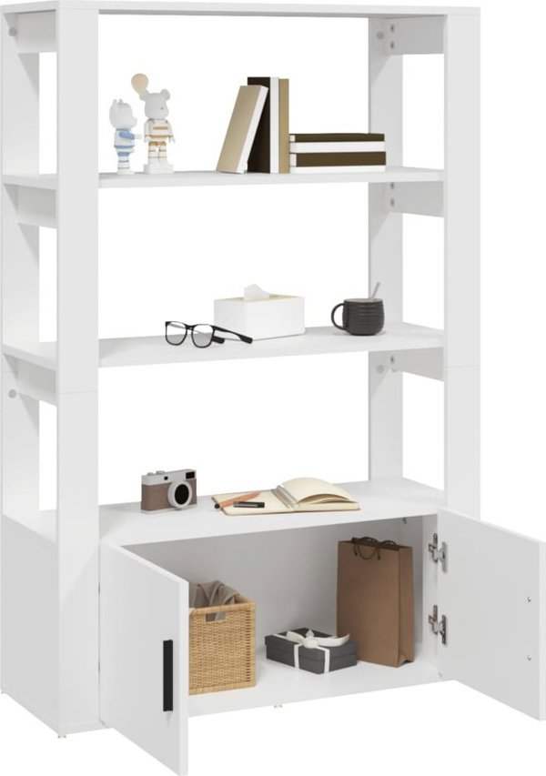 vidaXL Szafka Λευκή 80x30x119,5 cm από Ξύλινο Υλικό