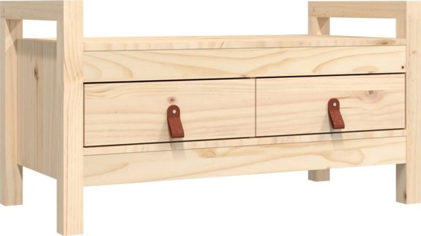 vidaXL Lawa do przedpokoju, 80x40x43 cm, lite drewno sosnowe