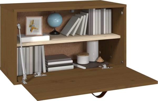 vidaXL Επιτοίχιο ντουλάπι, καφέ μέλι, 60x30x35 εκ, μασίφ ξύλο πεύκου