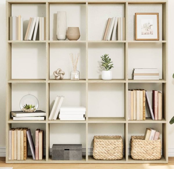 vidaXL Ράφι, δρυς sonoma, 137,5x29x137,5 εκ, υλικό ξυλοπαρόμοιο