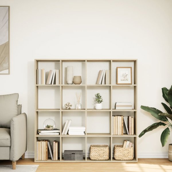 vidaXL Ράφι, δρυς sonoma, 137,5x29x137,5 εκ, υλικό ξυλοπαρόμοιο