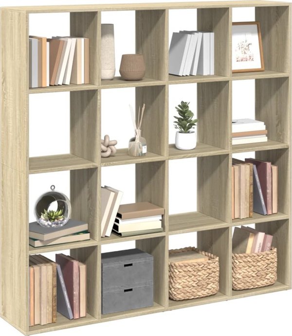 vidaXL Ράφι, δρυς sonoma, 137,5x29x137,5 εκ, υλικό ξυλοπαρόμοιο