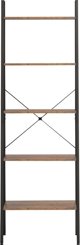 vidaXL Σκάλα-Ράφι με 5 Ράφια, Σκούρο Καφέ-Μαύρο, 56x35x174 cm
