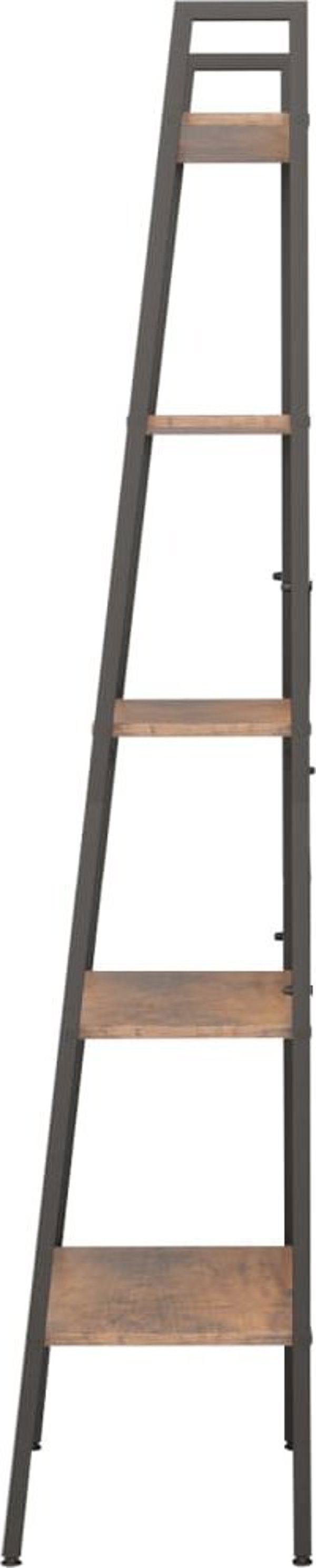 vidaXL Σκάλα-Ράφι με 5 Ράφια, Σκούρο Καφέ-Μαύρο, 56x35x174 cm