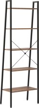 vidaXL Σκάλα-Ράφι με 5 Ράφια, Σκούρο Καφέ-Μαύρο, 56x35x174 cm