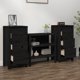 vidaXL vidaXL Komody, 2 szt., czarne, 40x35x80 cm, lite drewno sosnowe