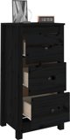 vidaXL vidaXL Komody, 2 szt., czarne, 40x35x80 cm, lite drewno sosnowe