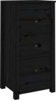 vidaXL vidaXL Komody, 2 szt., czarne, 40x35x80 cm, lite drewno sosnowe