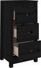 vidaXL vidaXL Komody, 2 szt., czarne, 40x35x80 cm, lite drewno sosnowe