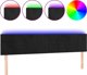 vidaXL Κεφαλάρι κρεβατιού με LED, μαύρο, 160x5x78/88 εκ., βελούδο