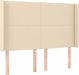 vidaXL Continental Κρεβάτι με Στρώμα, Κρεμ, 140x200 εκ., Ύφασμα