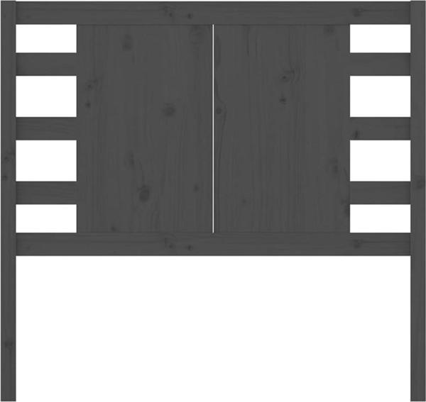 vidaXL Κεφαλάρι κρεβατιού, γκρι, 106x4x100 εκ, μασίφ πεύκο